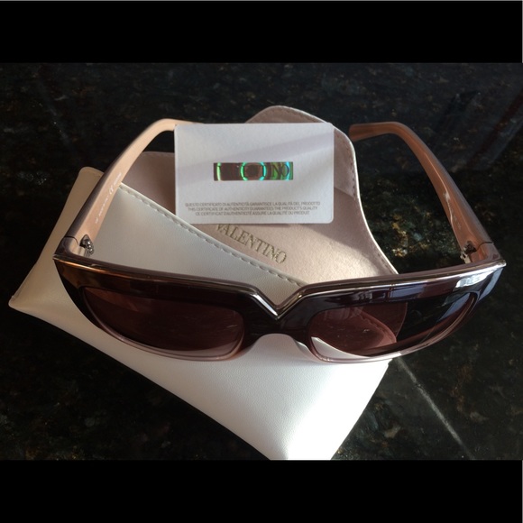🍃💗NIB Valentino Havana Brown Squared Sunnies - Picture 6 of 8